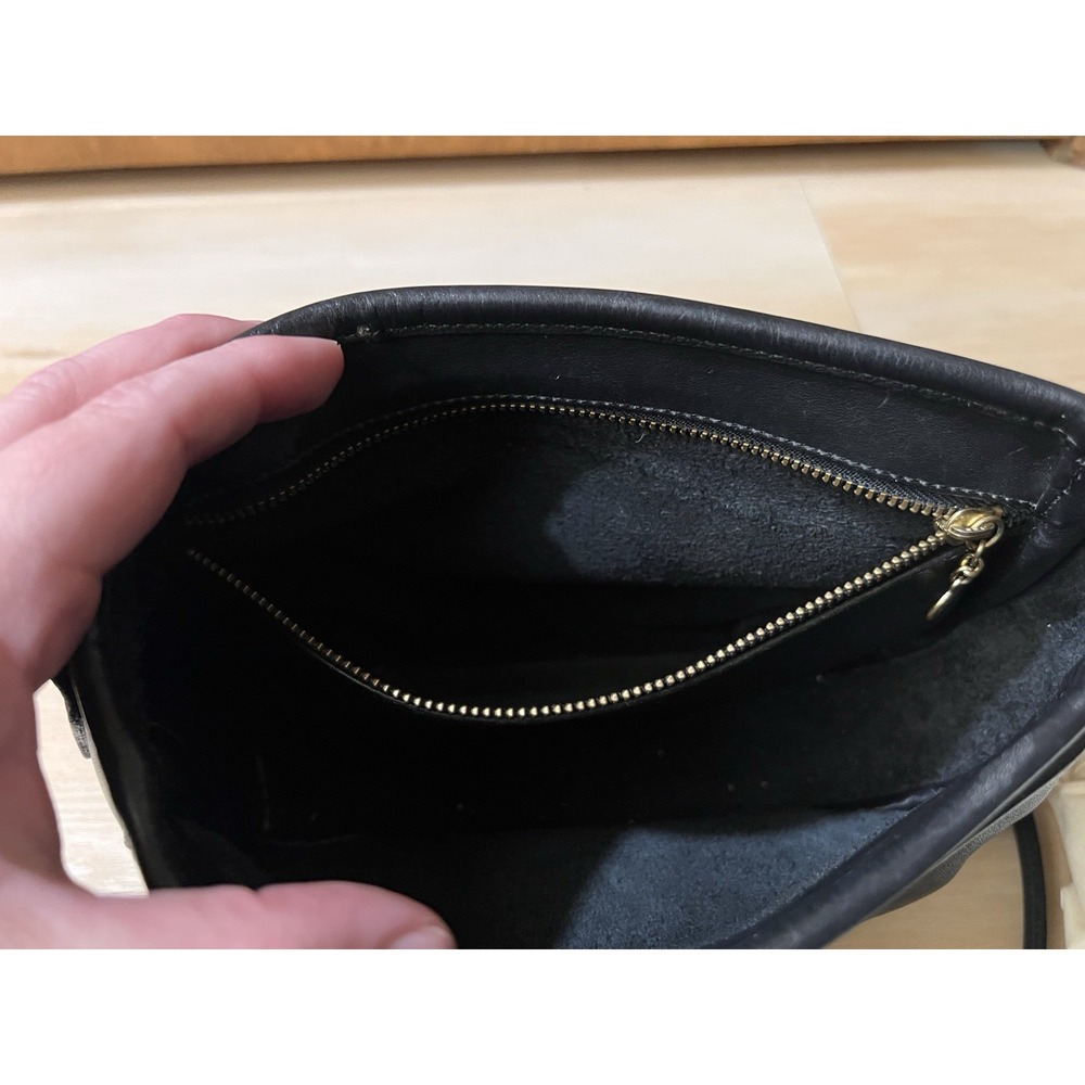 Vintage Coach Cafe 4111‎ Black Leather Crossbody Bag Made In Italy 1751-392 - Picture 15 of 16